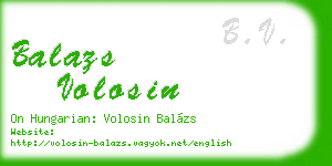 balazs volosin business card